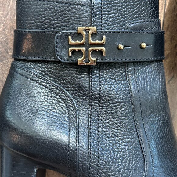 Leather Tory Burch heeled booties - size 10.5 - Picture 2 of 3